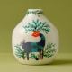 Handcrafted Ceramic Gond Deer Tree Antlers Decorative Art Vase